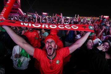 Seguidores de Marruecos en Doha. 