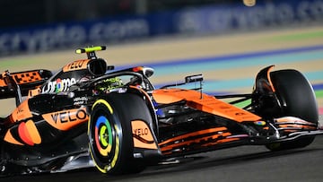Norris takes pole in the Qatar sprint ahead of Russell and Piastri. Sainz (4th) and Leclerc (5th) need to fight back to stay in the title race. Alonso 11th.