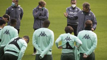 Pellegrini, en un entrenamiento.