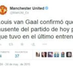 Falcao está lesionado: cuenta del Manchester United