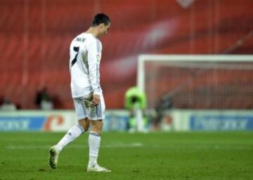 Cristiano Ronaldo vió la tarjeta roja en el Athletic de Bilbao-Real Madrid por un manotazo a Carlos Gurpegi. (02/02/14)  