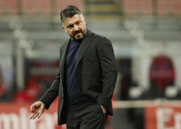 Soccer Football - Serie A - AC Milan v Napoli - San Siro, Milan, Italy - March 14, 2021 Napoli coach Gennaro Gattuso before the match REUTERS/Alessandro Garofalo