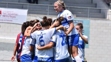 Las jugadoras del Granadilla Tenerife celebrando el pase a semifinales.