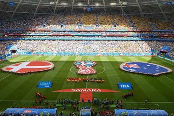 El Samara Arena ha sido el estadio donde se ha celebrado este Dinamarca-Australia perteneciente al grupo C del Mundial de Rusia. 