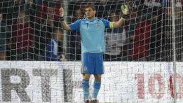 Iker Casillas, en el partido ante Eslovaquia.