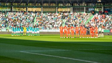 Momento previo al partido de Copa del Rey entre el Racing Ferrol y el Sevilla.