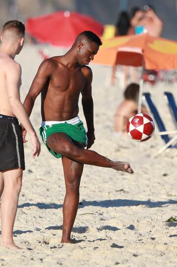 Vinicius having holiday fun on the Rio beaches