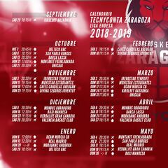 Los calendarios de los equipos de la ACB en imágenes