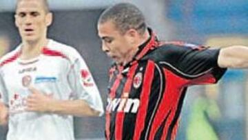 <b>FINO. </b>Ronaldo en su buen debut ante el Livorno. Estuvo rápido y ayudó a su equipo, el Milán.