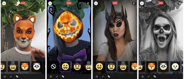 Ponte una máscara de Halloween en Facebook Live