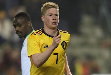 Kevin De Bruyne makes it 4-0 to Belgium against Saudi Arabia.