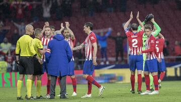 24/04/19
Partido de primera divisi—n PRIMERA DIVISION
ATLETICO DE MADRID - VALENCIA CF
Arbitro ALEJANDRO J HERNANDEZ HERNANDEZ Asistentes SOBRINO MAGAN Y NARANJO PEREZ - SAUL „IGUEZ Delegado Campo CARLOS PE„A - RODRIGO -SAVIC - JA