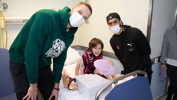 Visita navideña a los hospitales.