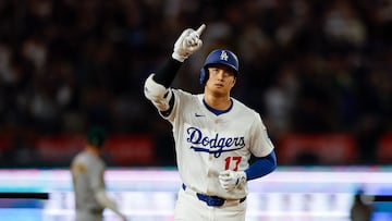 LOS ANGELES (United States), 16/05/2025.- Los Angeles Dodgers designated hitter Shohei Ohtani rounds the after scoring a home run during the fourth inning of the Major League Baseball (MLB) game between the Athletics and the Los Angeles Dodgers at Dodger Stadium in Los Angeles, California, USA, 15 May 2025. EFE/EPA/CAROLINE BREHMAN