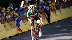 LA PLANCHE, FRANCE - JULY 05:  Fabio Aru of Italy riding for Astana Pro Team rides solo on way to winning stage five of the 2017 Le Tour de France, a 160.5km stage from Vittel to La plance des belles filles on July 5, 2017 in La Planche, France.  (Photo by Chris Graythen/Getty Images)