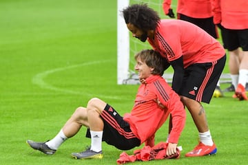 Luka Modric y Marcelo.