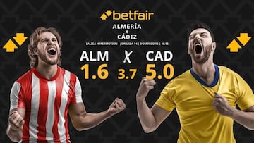 UD Almería vs. Cádiz CF: horario, dónde ver, pronósticos y clasificación