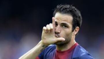 Cesc, durante un partido del Barcelona.