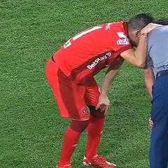 Daniel Hernández sale lesionado ante Bucaramanga