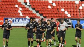 Entrenamiento del Sporting de Gij&oacute;n.