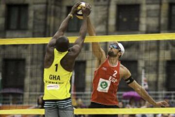 Adrian Gavira en el partido Brasil-España.