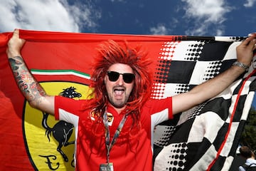 Un seguidor de Ferrari presente en el GP de Australia. 