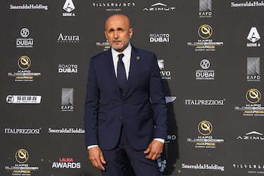 Luciano Spalletti durante la alfombra roja de la I Gala Globe Soccer Europa celebrada en la Costa Esmeralda de Cerdeña.