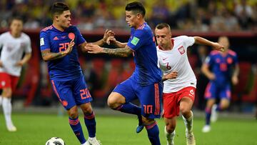 Colombia ante Polonia en Rusia 2018