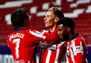 Marcos Llorente celebrates.