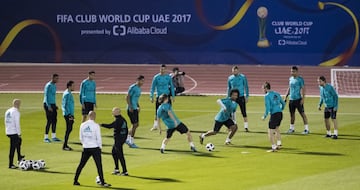 Real Madrid put in one last session ahead of Al-Jazira game