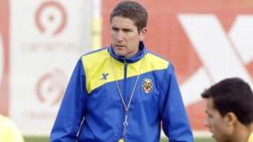 <b>PIDE CALMA. </b>Garrido, en un entrenamiento del Villarreal.