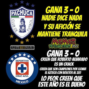 Los memes se rinden ante el invicto de Cruz Azul