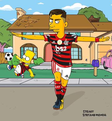 Así se ven los cracks del fútbol en los Simpsons