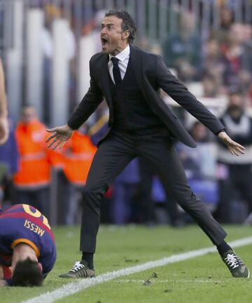 Luis Enrique loses his cool after Messi taken down by Filipe Luis