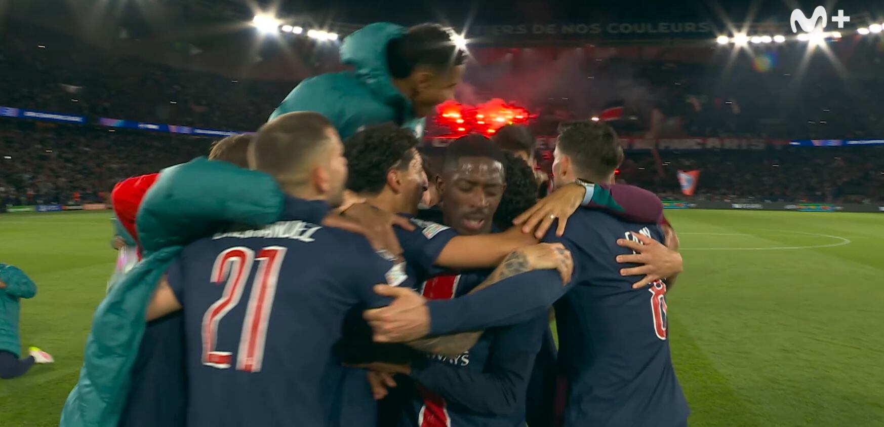 Es una fbrica de Gifs: el gesto viral de Dembl en plena celebracin del PSG