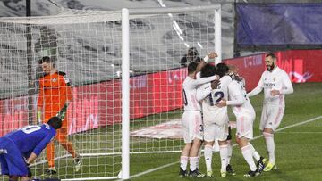 09/02/21 PARTIDO PRIMERA DIVISION 
 APLAZADO JORNADA UNO
 REAL MADRID - GETAFE 
 SEGUNDO GOL MENDY 2-0  ALEGRIA