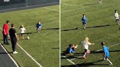 El vídeo viral del hijo de Griezmann jugando al fútbol que conquista a las redes: alucinen