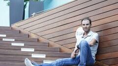 Alejandro Valverde, durante la jornada de descanso en su hotel de Zaragoza.