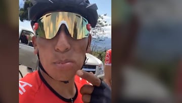 Nairo Quintana pide ayuda por picadura de abeja en el labio