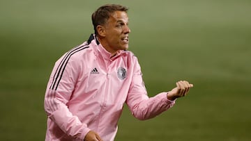 Phil Neville, durante un entrenamiento del Inter Miami.