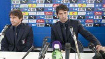 Conte y Buffon, en rueda de prensa.