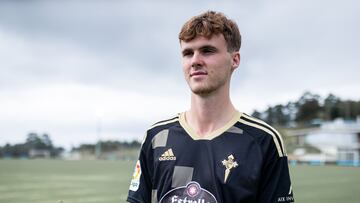 El centrocampista Williot Swedberg, durante su presentación como jugador del Celta.