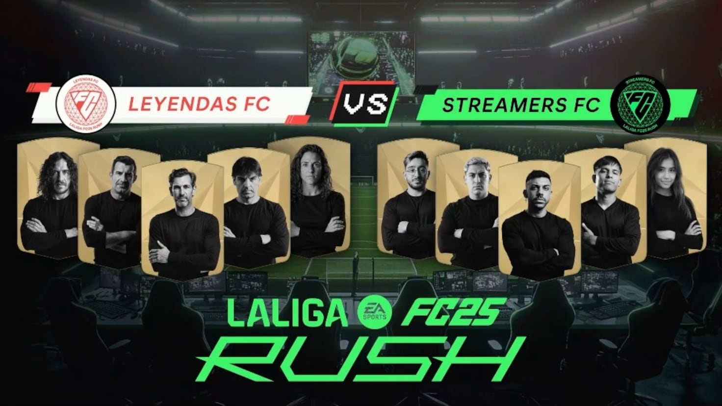 LALIGA EA Sports x FC 25 Rush en vivo: leyendas del fútbol vs influencers en un partido épico