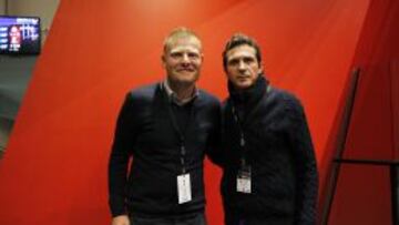 Guillermo Amoir (derecha), con Gombau.