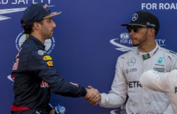 Lewis Hamilton y Daniel Ricciardo.