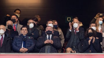 Elizegi, ayer en el palco de San Mamés