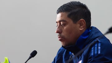 El Tecnico de la Seleccion Chilena, Nicolas Cordova, en conferencia de prensa por las Eliminatorias 2026