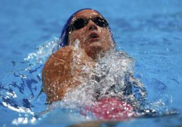 Mireia Belmonte durante la prueba de 400m libres femenino