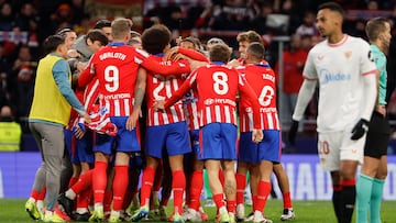 Sow se lamenta tras un gol del Atlético.