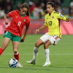 En imágenes: El intenso partido entre Marruecos y Colombia